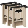 PawHut Vleermuiswoningen, set van 3. Natuurlijke nestkasten Productafbeelding-voorbeeld 1