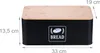 Relaxdays Brotkasten, Bambusdeckel, Metall, HxBxT: 13,5 x Produktbild-Vorschau 4