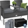 KESSER® Polyrattan Gartenbank 2-Sitzer Bank mit Produktbild-Vorschau 1