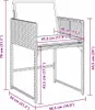 vidaXL Garten Essgruppe 5 pcs Grau Poly-Rattan Produktbild-Vorschau 8