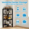 KOMFOTTEU Scaffale angolare a 4 ripiani, portata 32 kg, Anteprima dell’immagine prodotto 3