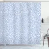 ABAKUHAUS Tenda da doccia blu e bianca, stile Ditsy revival Anteprima dell’immagine prodotto 1