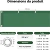 Wiltec Bâche de camion 5 x 9m Vert foncé 650 g/m² Polyester Voir les images du produit 3