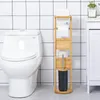 Set da toilette in piedi Yorbay in bambù, con porta rotolo Anteprima dell’immagine prodotto 10