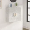 Armadietto a Muro Grigio Cemento 60x30x60 cm Legno Anteprima dell’immagine prodotto 2
