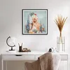 Gerahmtes Poster - Schwarzer Rahmen - Surreal Frau Blumen - Produktbild-Vorschau 6