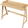 A simple, clean product shot of a wooden desk against a white background. Podgląd zdjęcia produktu