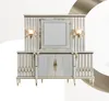 Esszimmer Set Weiß Anrichte Spiegel Modern Luxus Design Produktbild-Vorschau 3