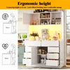 Flieks hoge kast met LED-verlichting, keukenkast met 8 Productafbeelding-voorbeeld 8