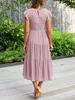 ASKSA Damen Elegant Kleid Maxikleid A-Linie Swing Boho Produktbild-Vorschau 4