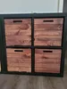 4er set Holzkiste Holzbox Vintage Ocker passend für Ikea Produktbild-Vorschau 3