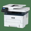 A Xerox B225dni A4 Multifunktionsdrucker is shown against a green background. Produktbild-Vorschau