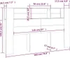 vidaXL Čelo postele s policami čierne 180x18,5x104,5 cm Náhľad obrázku produktu 6