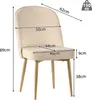 A beige chair with dimensions labeled. Náhľad obrázku produktu