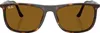 A front view of a pair of tortoiseshell sunglasses with brown lenses. Produktbild-Vorschau