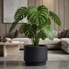 Großer außen Blumentopf NIVO rund 47 x 30 cm anthrazit Produktbild-Vorschau 1