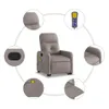 Massagesessel mit Aufstehhilfe Taupe Stoff Produktbild-Vorschau 7