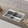 Edelstahlspüle 60x45 cm Küchenspüle mit Armatur & Korb, Produktbild-Vorschau 2