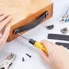 6er Set Ledergriffe Vintage Leder Möbelgriffe – Produktbild-Vorschau 3