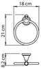 Gedy NEVIS Handtuchhalter rund, Chrom Produktbild-Vorschau 3