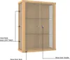 VR-Wohnideen sklenená vitrína v barve buk (80x60x25 cm) se Náhled obrázku produktu 9