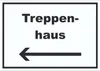 Treppenhaus Schild mit Text und Richtungspfeil links Stufen Produktbild-Vorschau 1