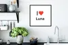 MuchoWow® Gerahmtes Poster Ich liebe - Luna - Mädchen 40x40 Produktbild-Vorschau 4
