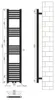Badheizkörper Schwarz matt 300 x 1500 mm – Produktbild-Vorschau 4