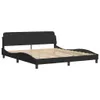 The Living Store Bett mit Matratze Schwarz 180x200 cm Samt Produktbild-Vorschau 4
