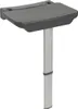 A wall-mounted shower seat with an adjustable height support leg. Produktbild-Vorschau