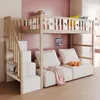 A bunk bed with a sofa underneath, set in a child's bedroom with pink walls. Náhled obrázku produktu