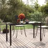 vidaXL Garten-Esstisch Schwarz 200x100x74 cm Stahl und Produktbild-Vorschau 2
