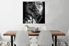 MuchoWow® Poster Weiblich - Silber - Schwarz - Blau 75x75 Produktbild-Vorschau 2