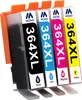Four ink cartridges are arranged side-by-side in a holder. Produktbild-Vorschau