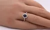 Saphir Ring Gelbgold 585 14K blauer Edelstein Diamanten 19 Produktbild-Vorschau 3