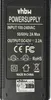 The back label of a black power supply unit. Produktbild-Vorschau
