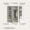 Kleiderschrank "Valencia" in Beton Optik / Weiß mit 4 Produktbild-Vorschau 2