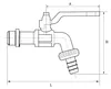 Riegler Kugelauslaufhahn, Edelstahl 1.4408, G 1/2 AG, DN 15 Produktbild-Vorschau 2