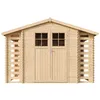 Maison en bois Maison de jardin avec abri pour bois de Voir les images du produit 1