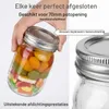 Mason Jar Deckel 70 mm, 6 Stück, Edelstahl, Silikondichtung, silber Productafbeelding-voorbeeld