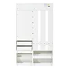 Merax garderobe met schoenenbank en spiegel, gangkast met Productafbeelding-voorbeeld 11