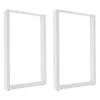 Two white metal table legs are shown against a white background. Podgląd zdjęcia produktu