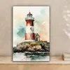 MuchoWow® - Leinwandbilder - Leuchtturm - Felsen - Weiß - Produktbild-Vorschau 2
