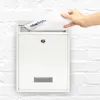 Design Briefkasten Metall Weiß 26,5 x 35 x 8,5 cm Produktbild-Vorschau 2