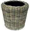 VAN DER LEEDEN DRYPOT® Rattan Pflanzkübel Grau Ø 42 cm - Produktbild-Vorschau 2