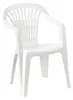 Fauteuil De Jardin Lyra Blanc Empilable, Dossier Bas, Voir les images du produit 9