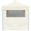 A front view of a cream-colored party tent with a window. Náhled obrázku produktu