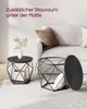 A living room scene with two geometric side tables and a sofa. Podgląd zdjęcia produktu