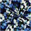 Punta di Roma Flower ab 0,5 m x 158 cm Viskose-Stoff Romanit Strech Jersey Oeko-Tex Meterware schwarz blau Produktbild-Vorschau