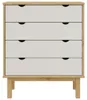 vidaXL Armoire à tiroirs OTTA brun&blanc 76,5x39,5x90 cm Voir les images du produit 6